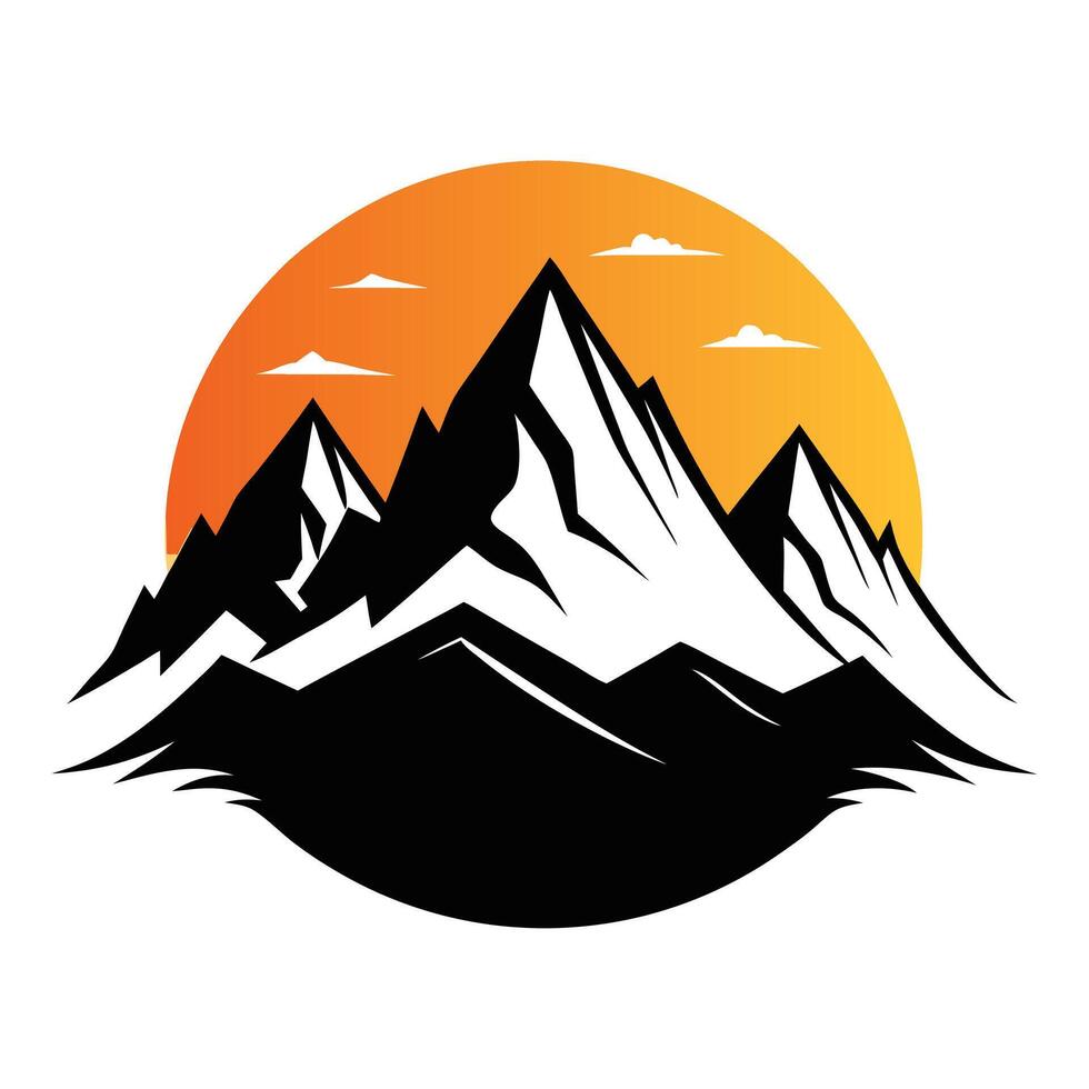 Mountain scene isolated ClipArt Design vector