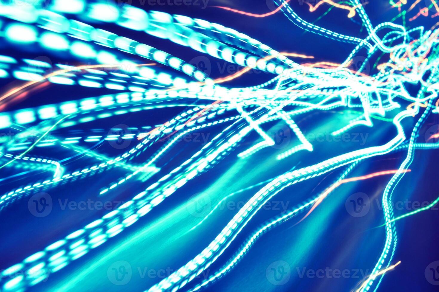 abstract background with light lines of different colors photo