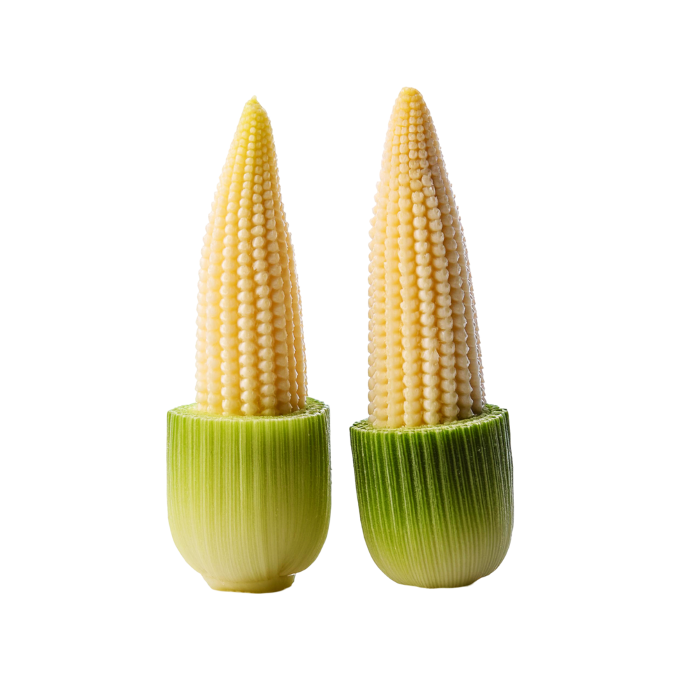 Two Baby corn on transparent background png