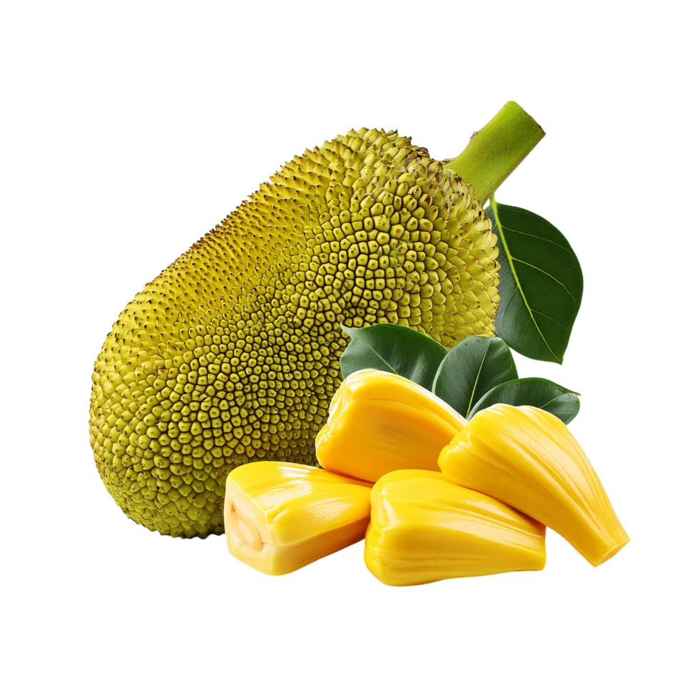 Realistic Jackfruit with slice on transparent background png