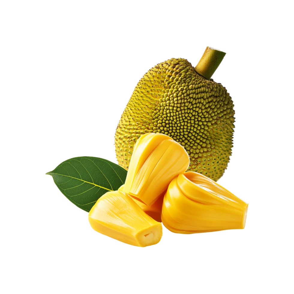 Jackfruit with slice on transparent background png