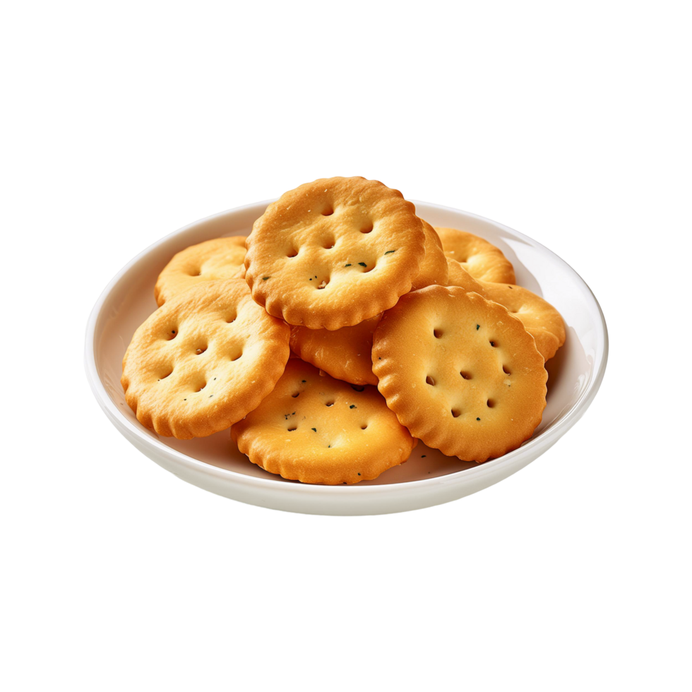 Biscuits plate on transparent background png