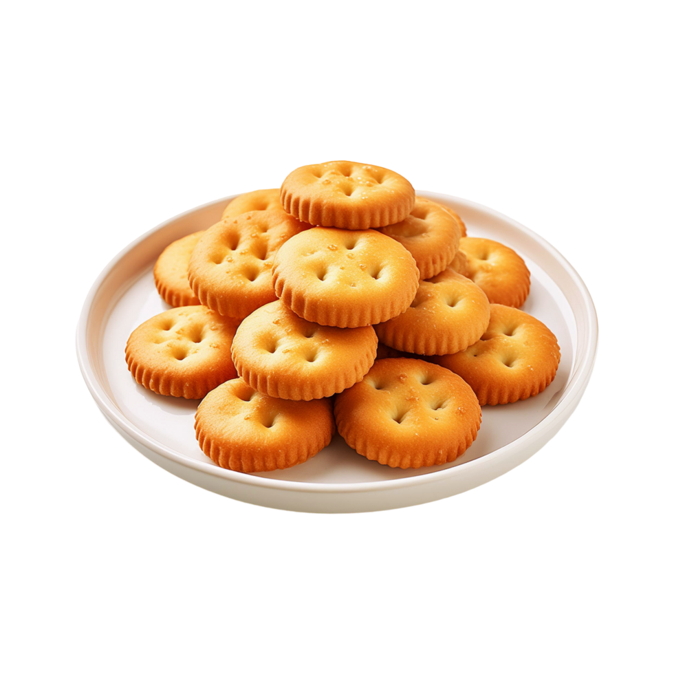 Biscuit plate on transparent background png