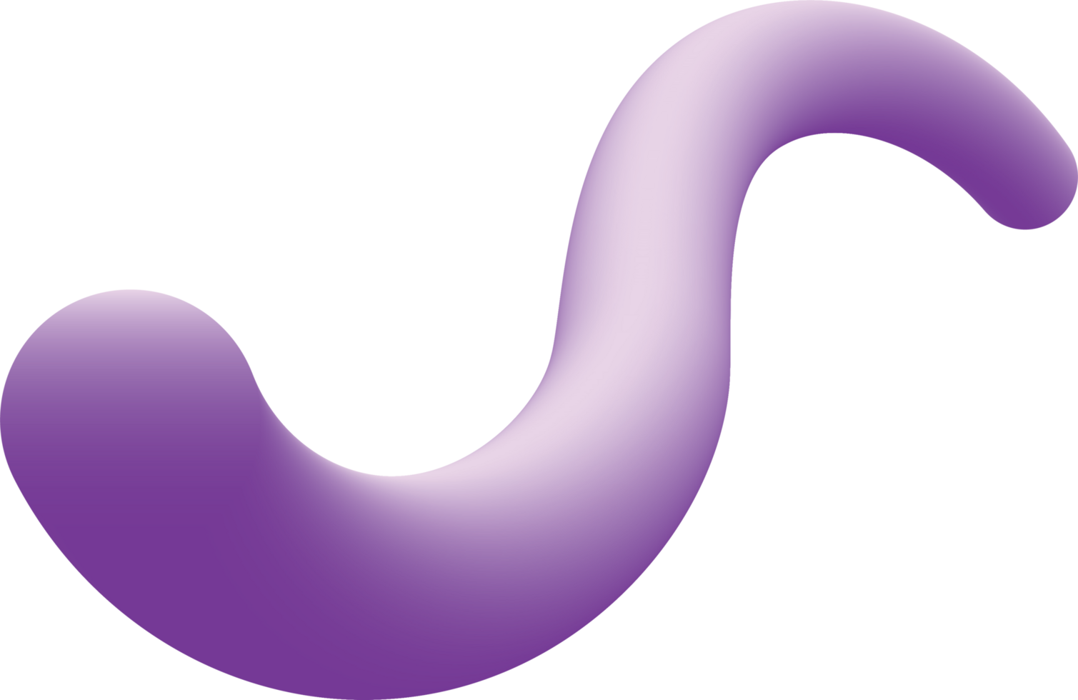 A purple curved shape with a long tail png