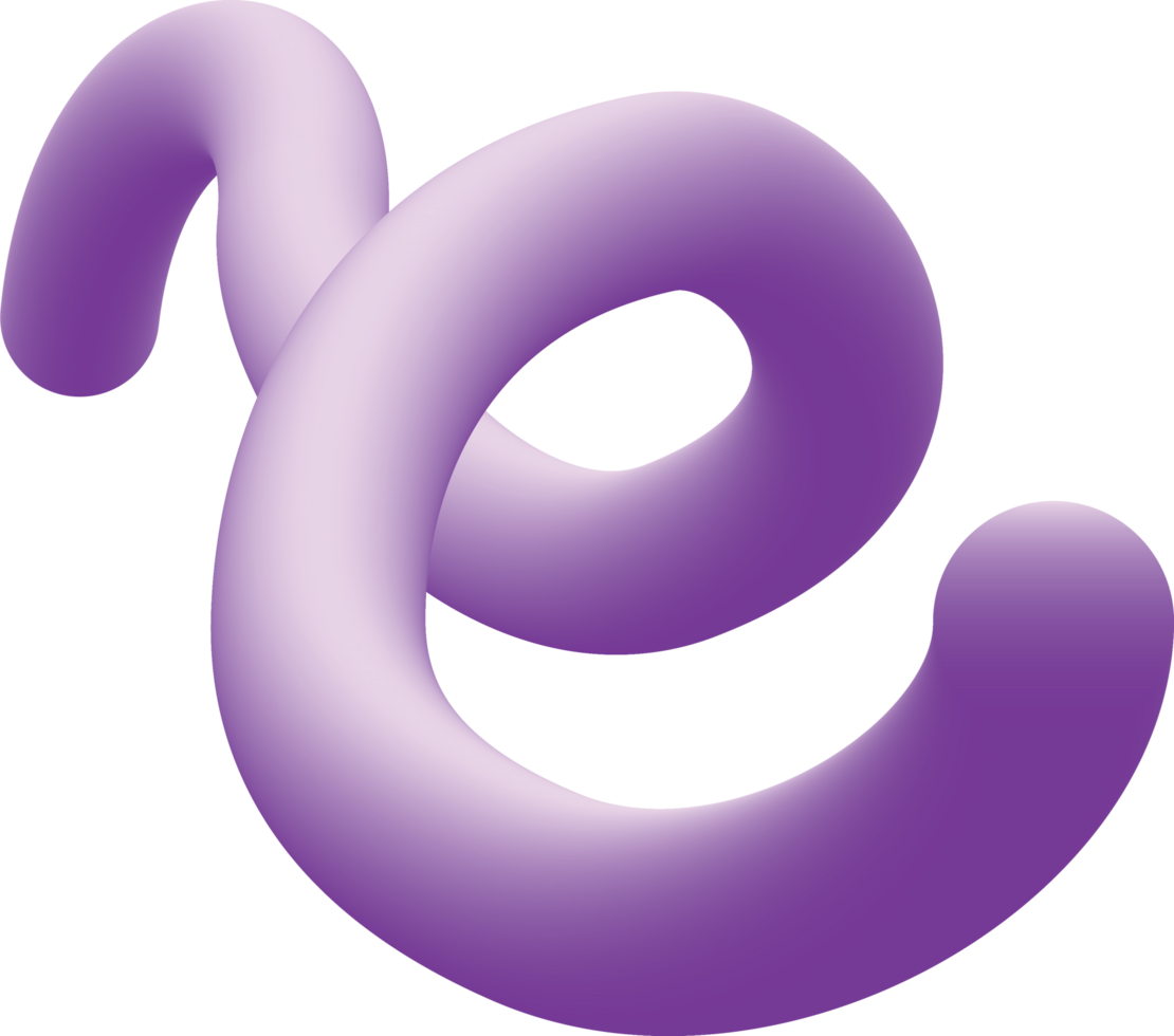 A purple letter s with a curved shape png