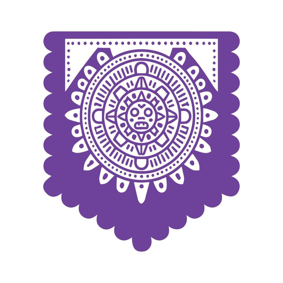 Papel Picado Banner ClipArt for Cinco de Mayo and Mexican Festivals vector