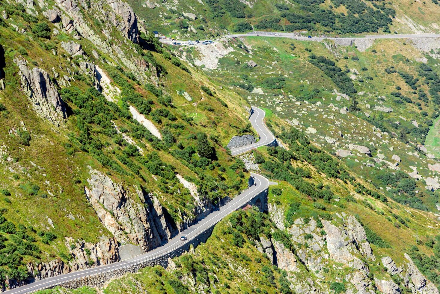 Road Turn in Mountains photo