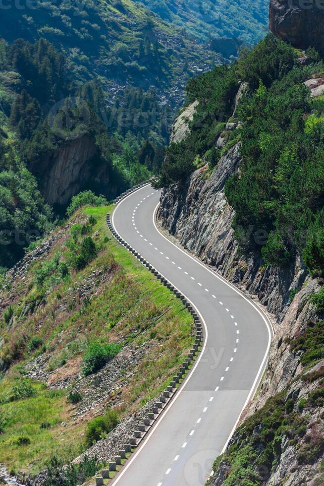 Road Turn in Mountains photo