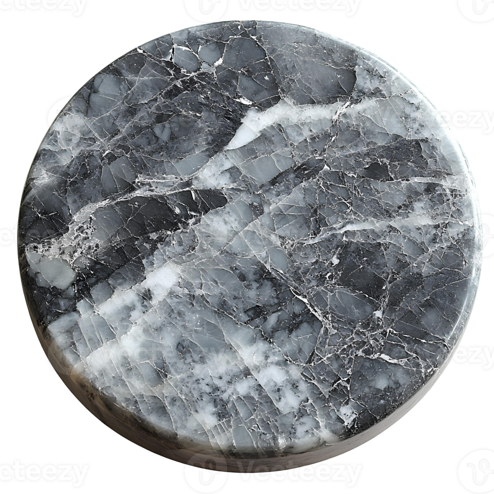 Round marble stone top view . Marble texture for presentation purposes flat lay . Grunge marble stone isolated. Grunge texture png