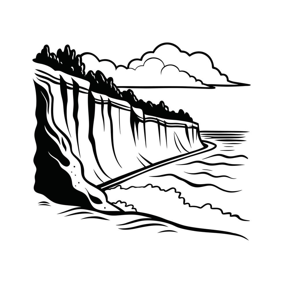 Minimalistic Seaside Clipart Design vector