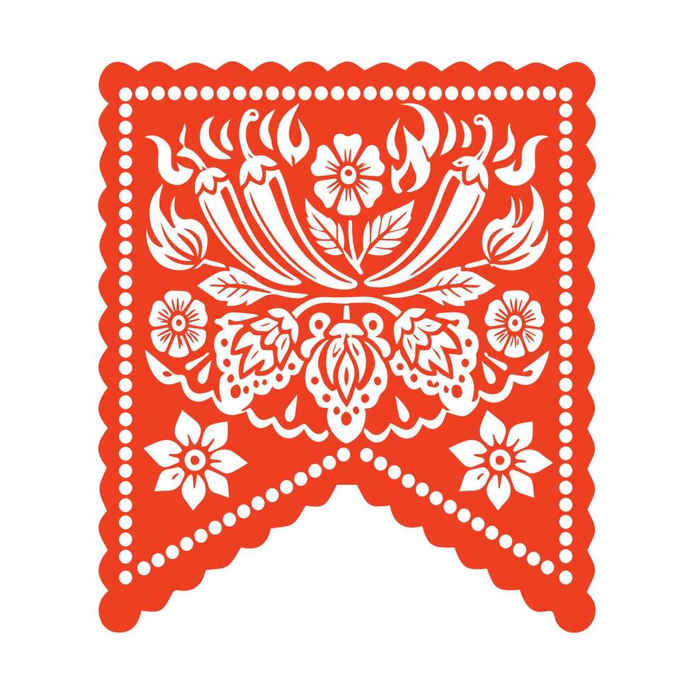 Vibrant Papel Picado Banner ClipArt for Fiesta Celebrations vector