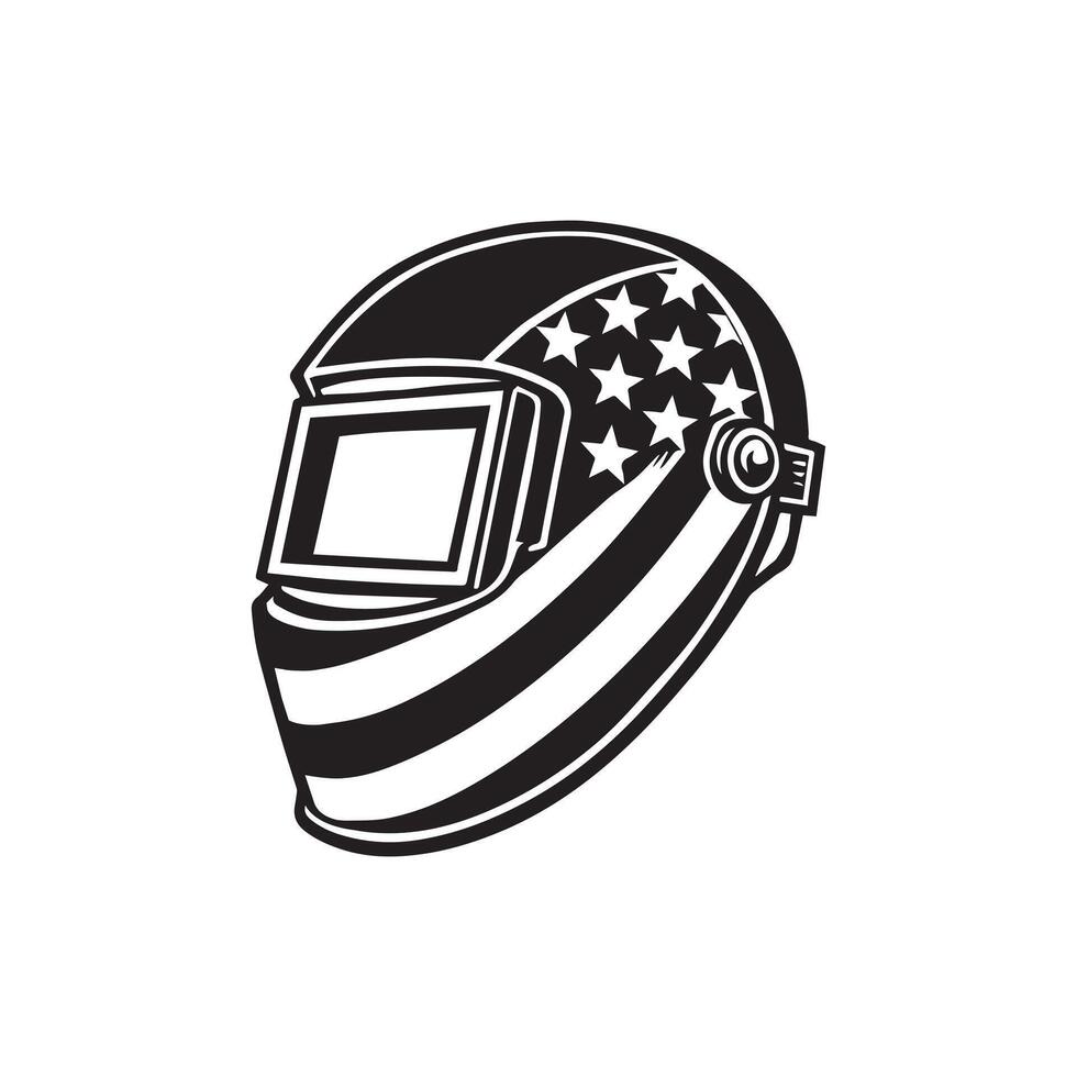 US Welder helmet Clipart Design vector