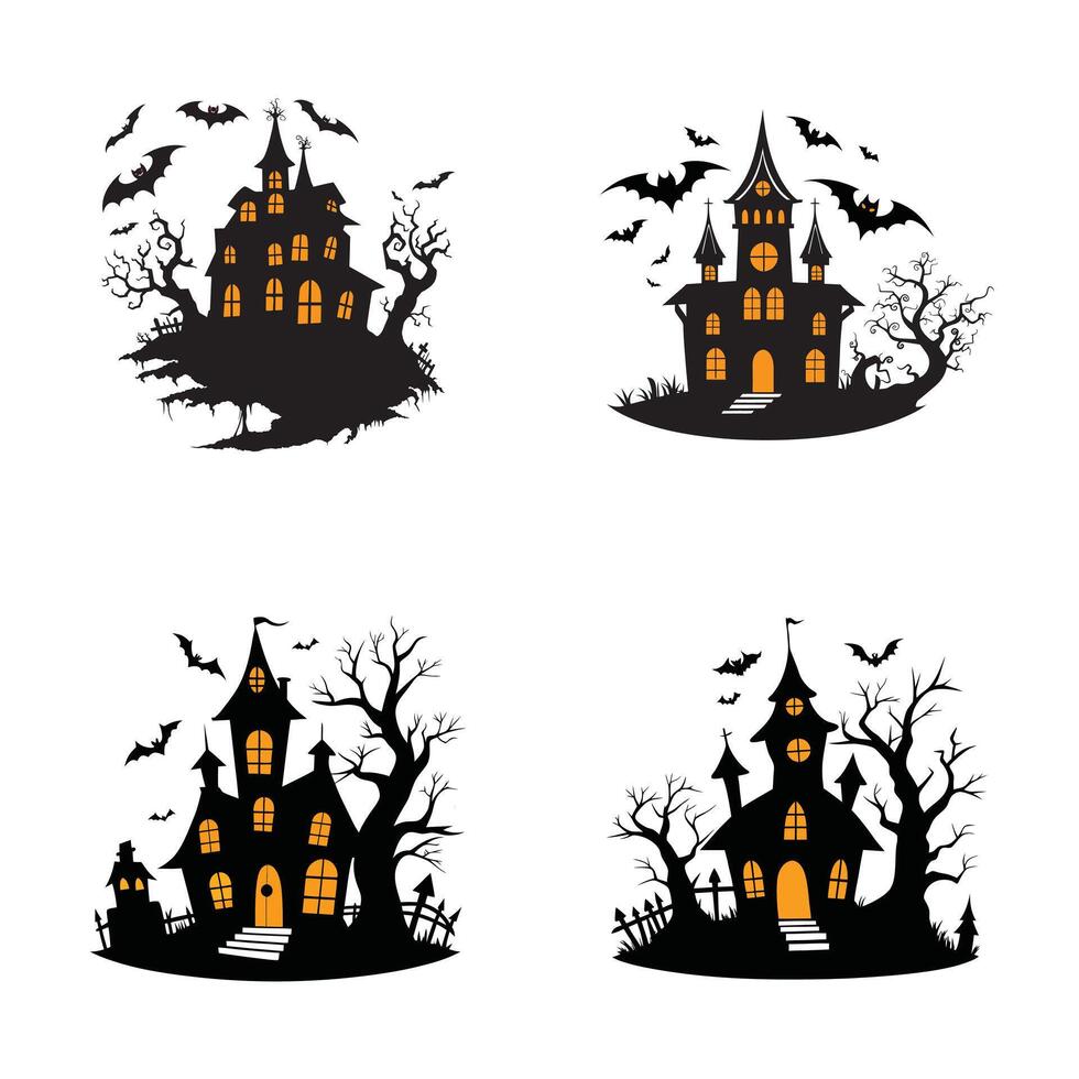 Spooky Haunted House Collection vector