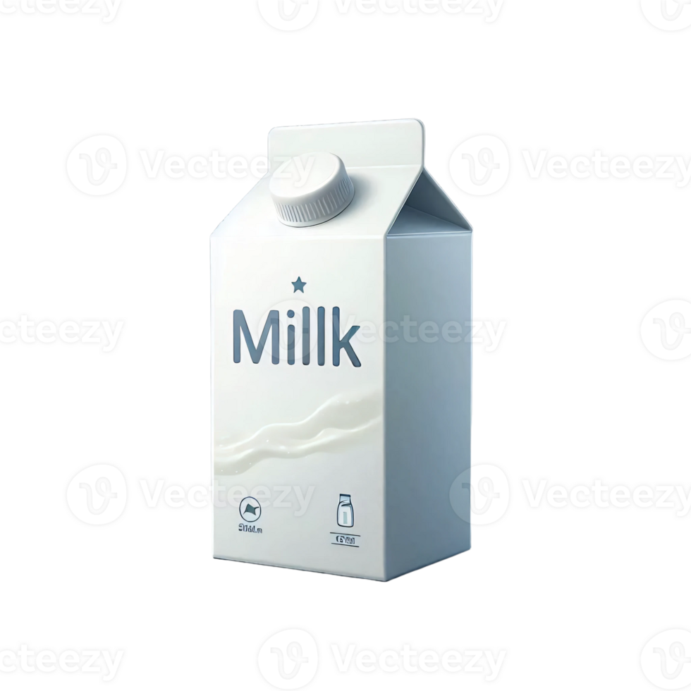 Milk carton isolated on transparent background png