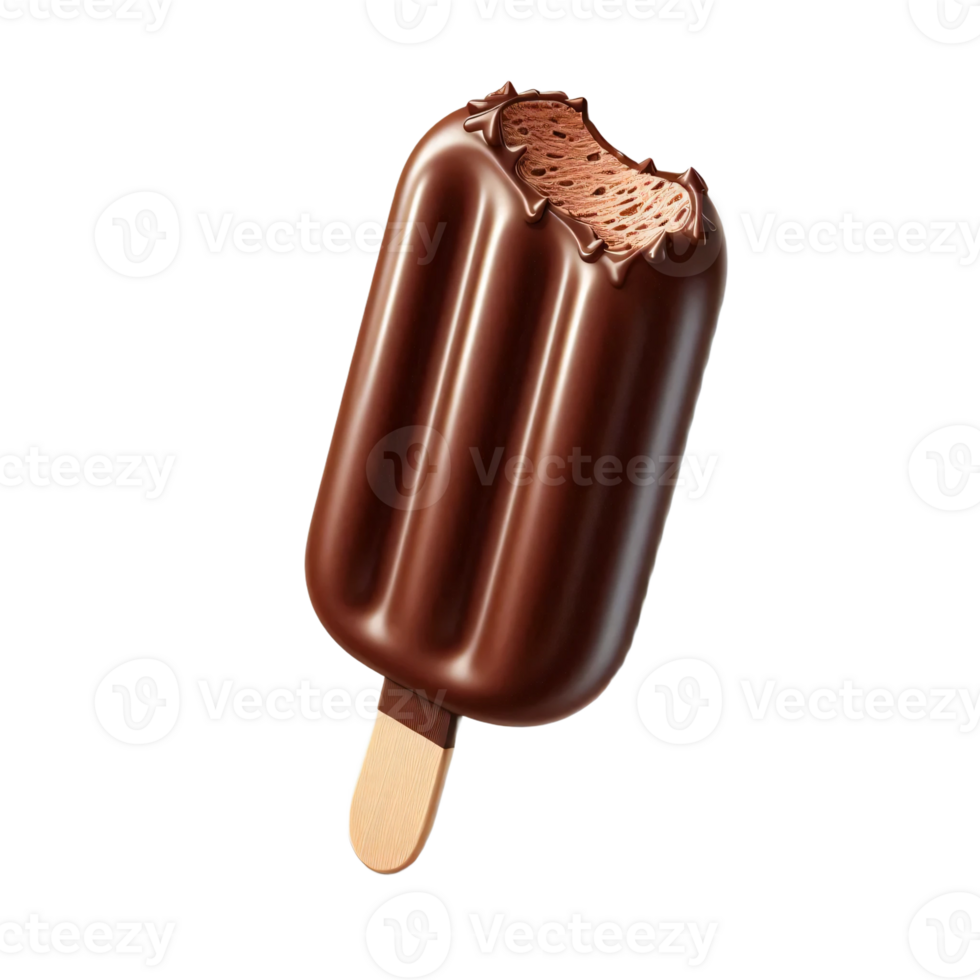 Chocolate ice cream stick isolated on transparent background png