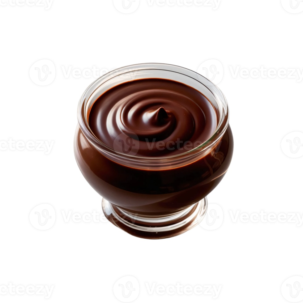 Glass jar with chocolate isolated on transparent background png