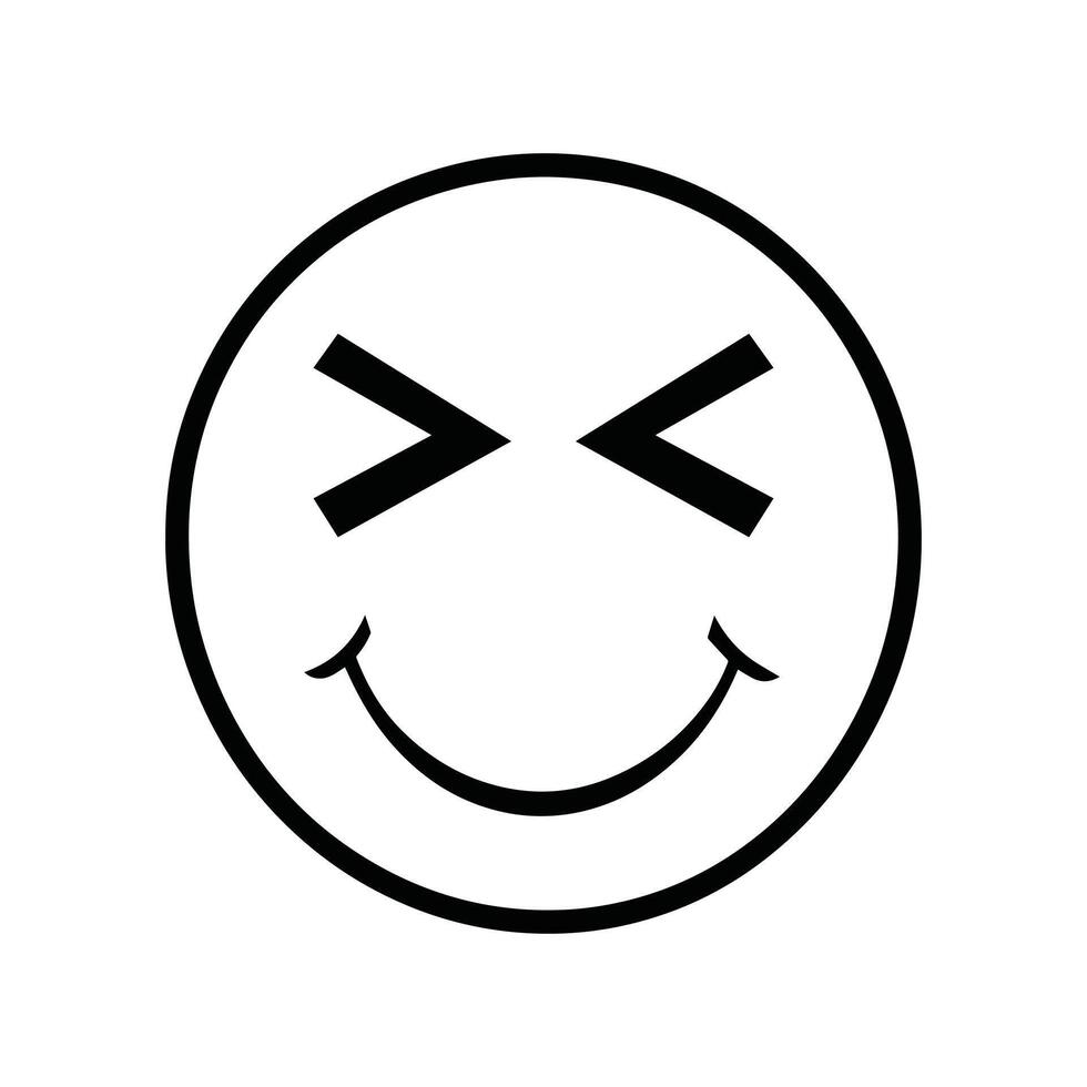 A smiley face with crossed eyes on a white background vector