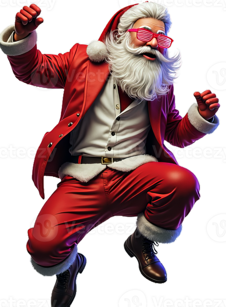 santa claus in a red suit and sunglasses png