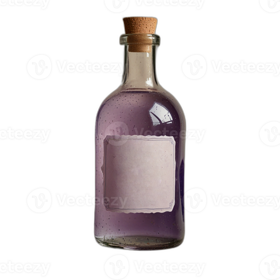 A glass jar purple color syrup in transparent background png