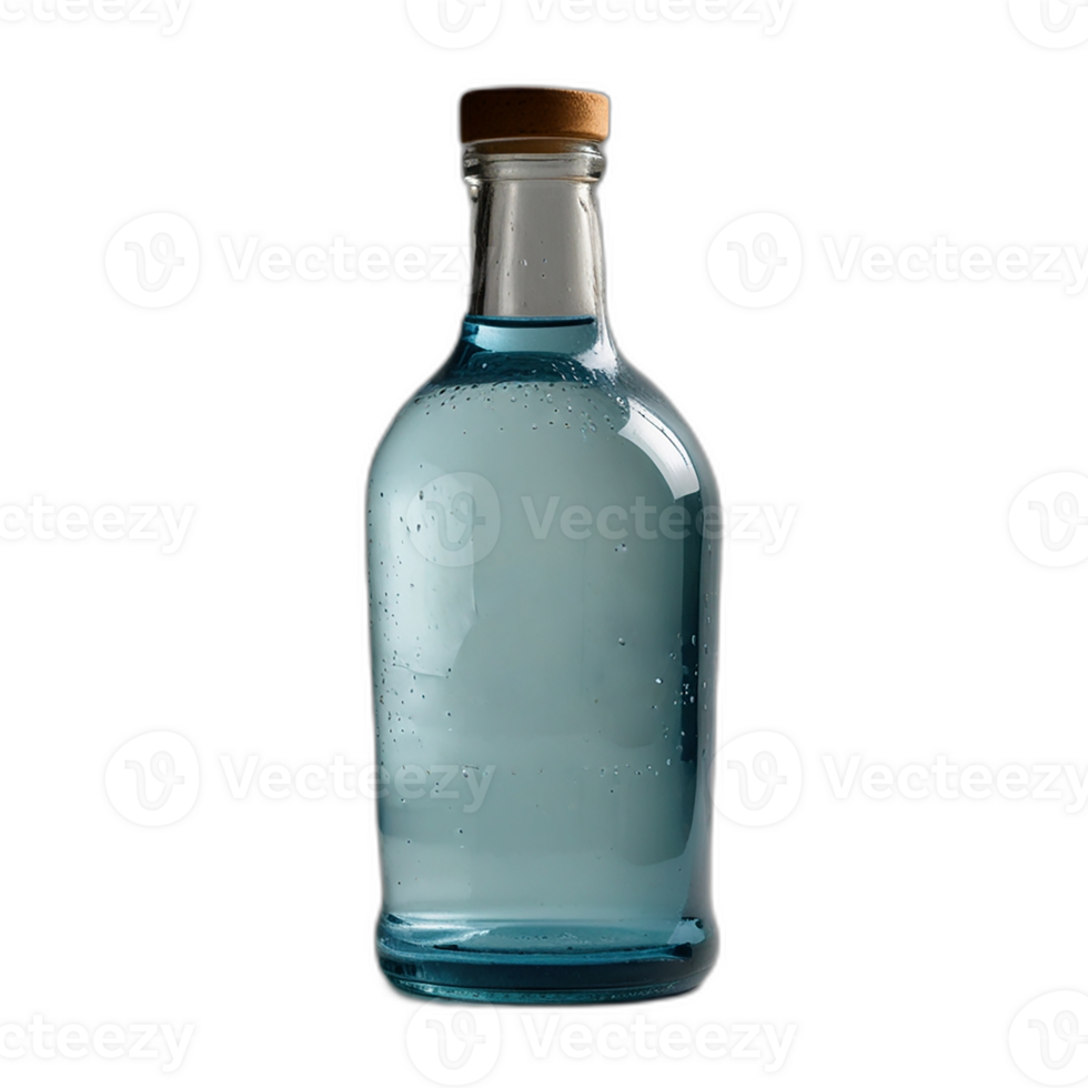 The glass bottle syrup has a translucent, reflecting light to create a luminous effect in transparent background png