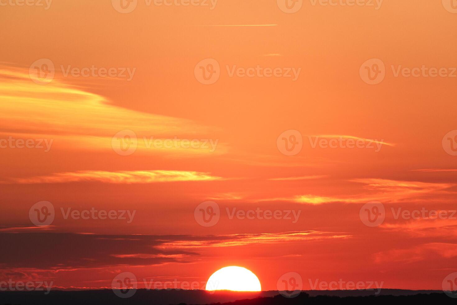 Beautiful orange sunset, golden hour, backgrounds photo