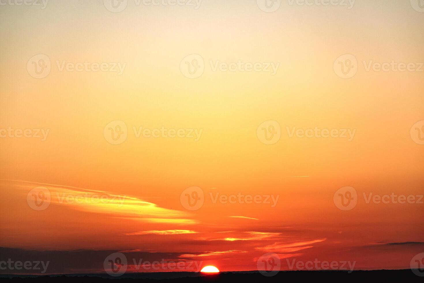 Beautiful orange sunset, golden hour, backgrounds photo