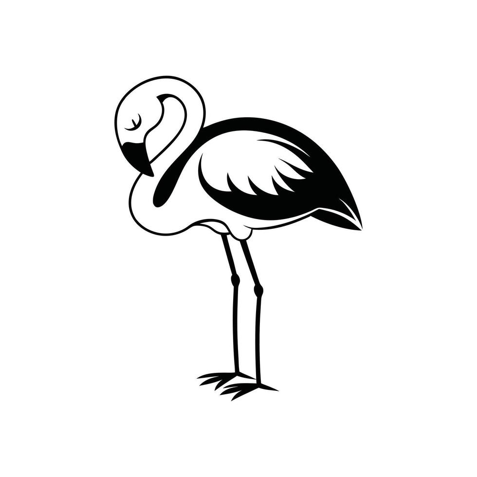 Flamingo Bird Clipart - Fun and Cute Flamingo Illustration vector