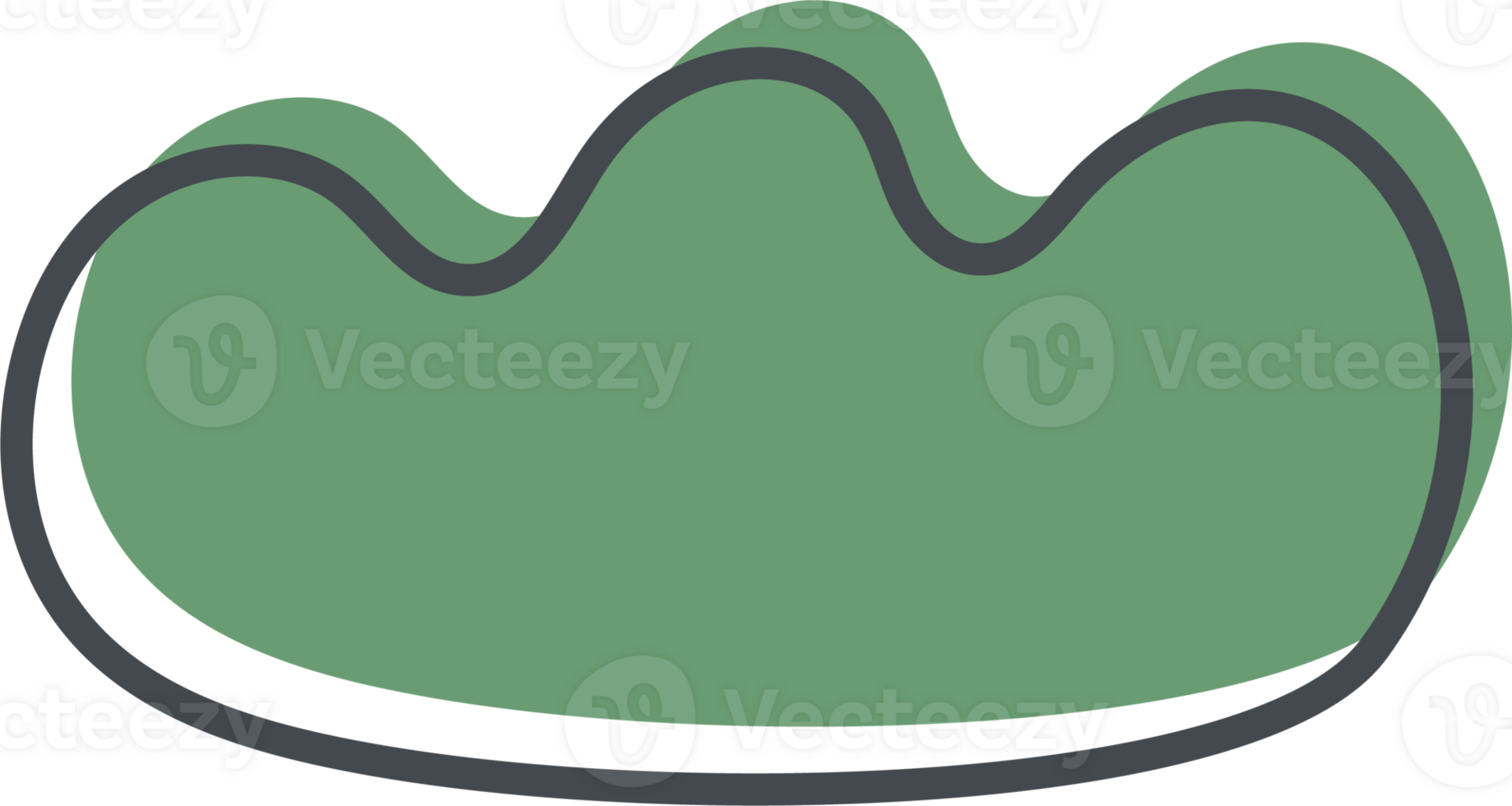 Irregular organic blob. Abstract round liquid form. Random fluid bubble and simple amoeba wavy splash. Green stain blot and curvy asymmetric stain png