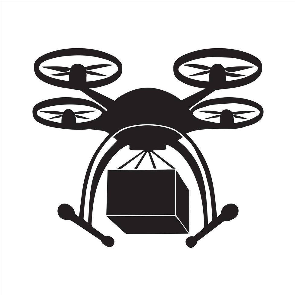 Drone Silhouette Clipart Design vector