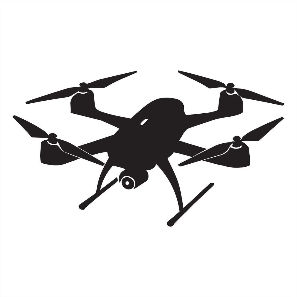 Stylized Drone Outline Graphic vector