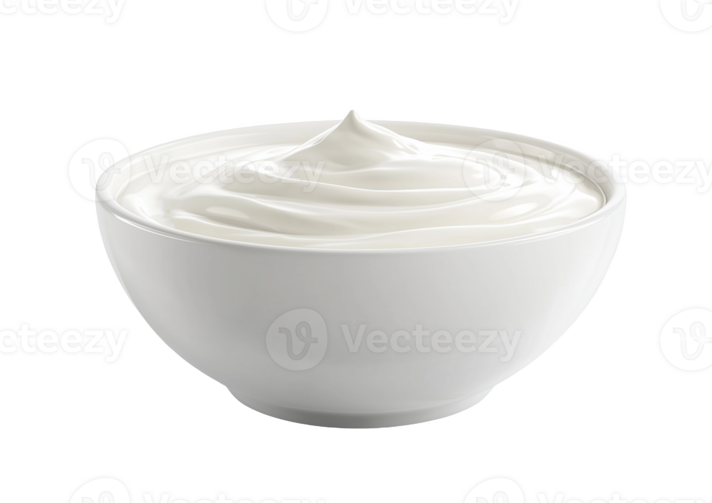 A creamy bowl of Greek yogurt set pristine for a fresh appeal png