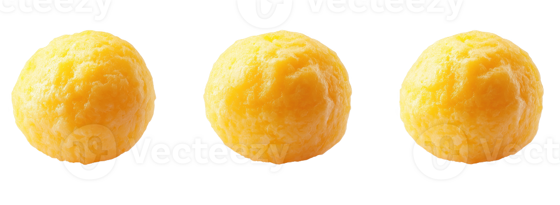 Delicious yellow cheese puffs arranged in a playful pattern clean backdrop png