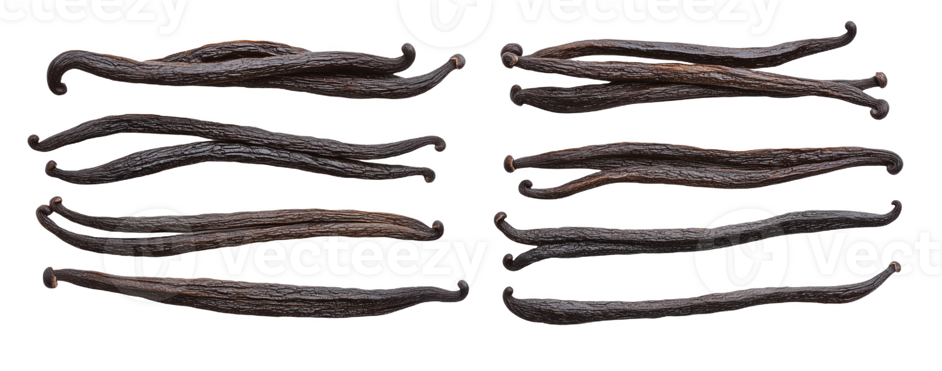 isoliert Vanille Bohnen hell Oberfläche, Hervorheben ihr Reich Textur png