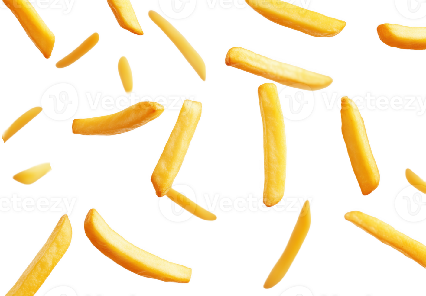 Fries soaring joyfully in the air png