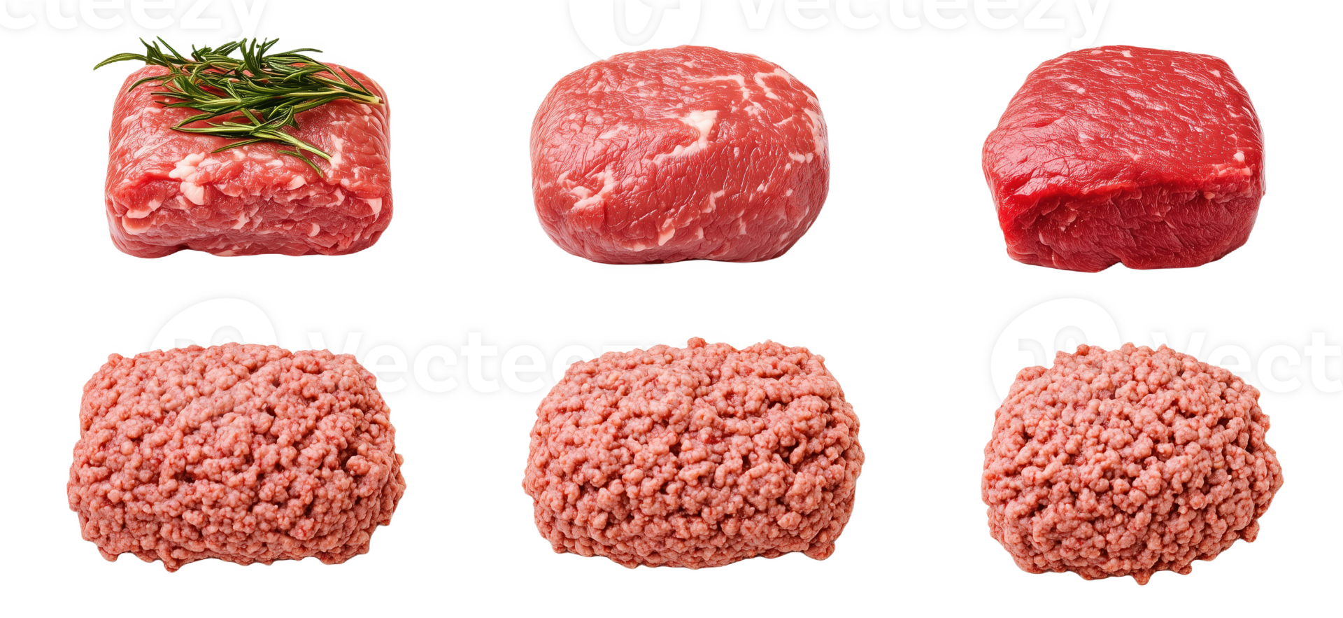 Exploring the variety of fresh meats with herbs and textures for culinary inspirati png