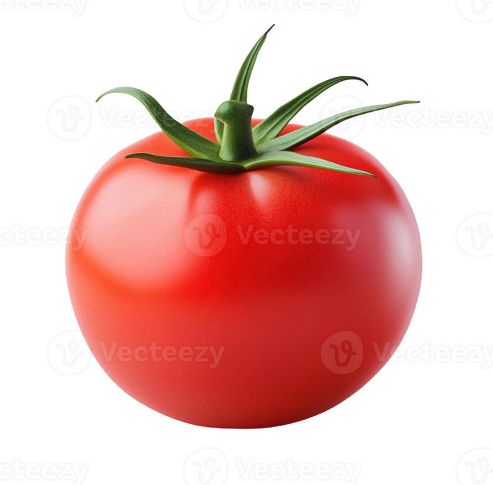 A vibrant tomato resting elegantly pristine capturing freshness png