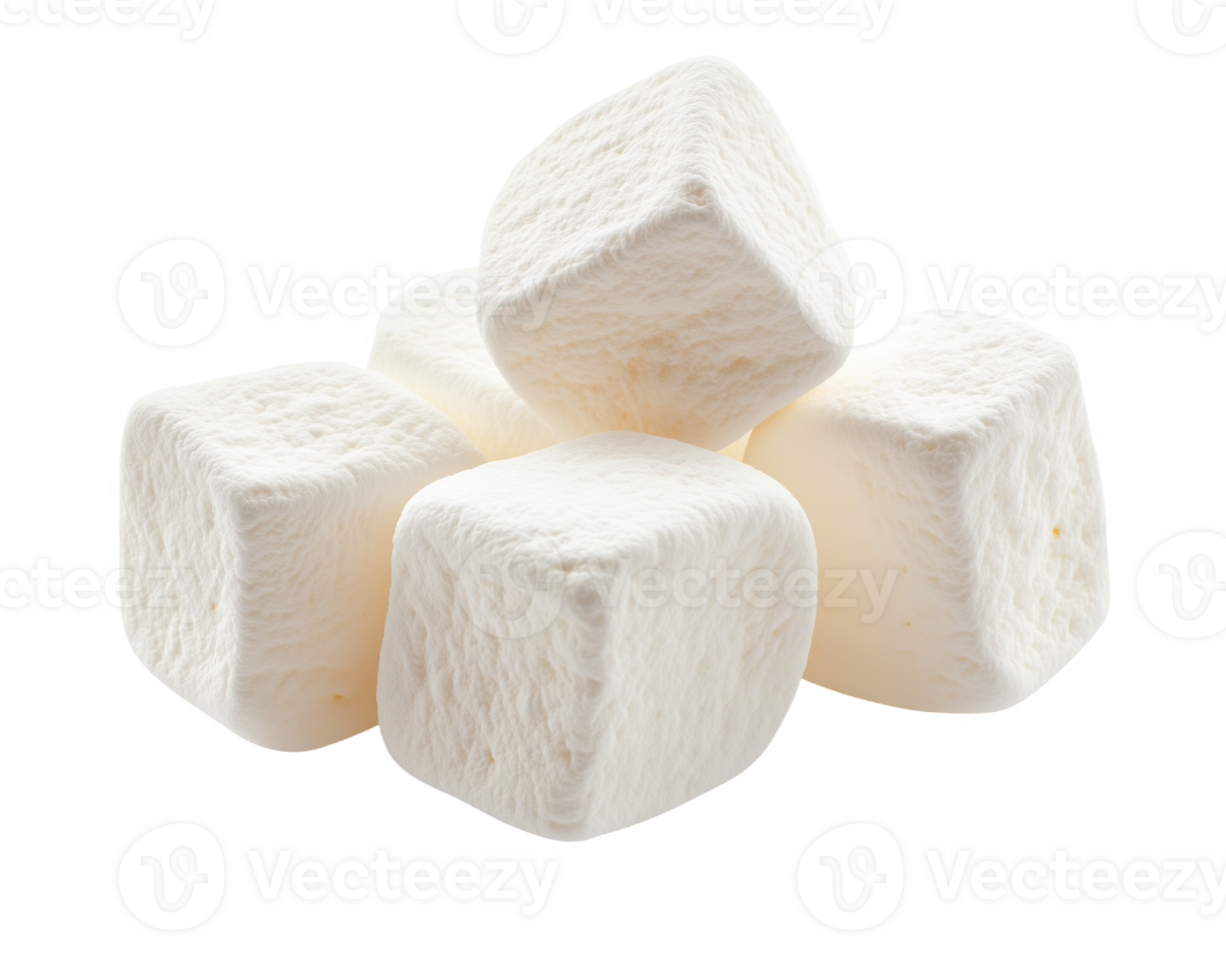 Soft and fluffy marshmallows pristine png