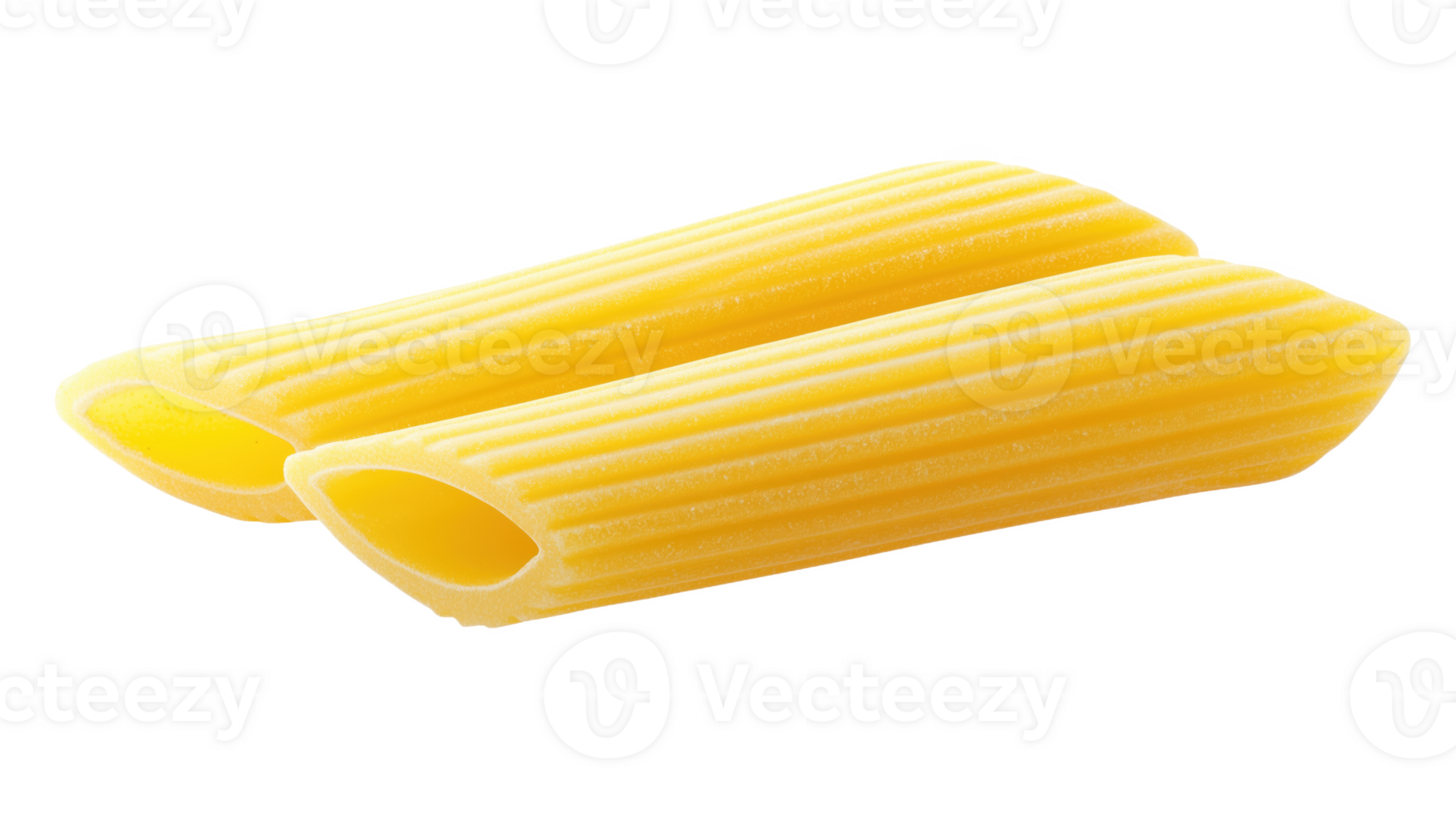 Delicious penne pasta captured in a striking top view pristine png