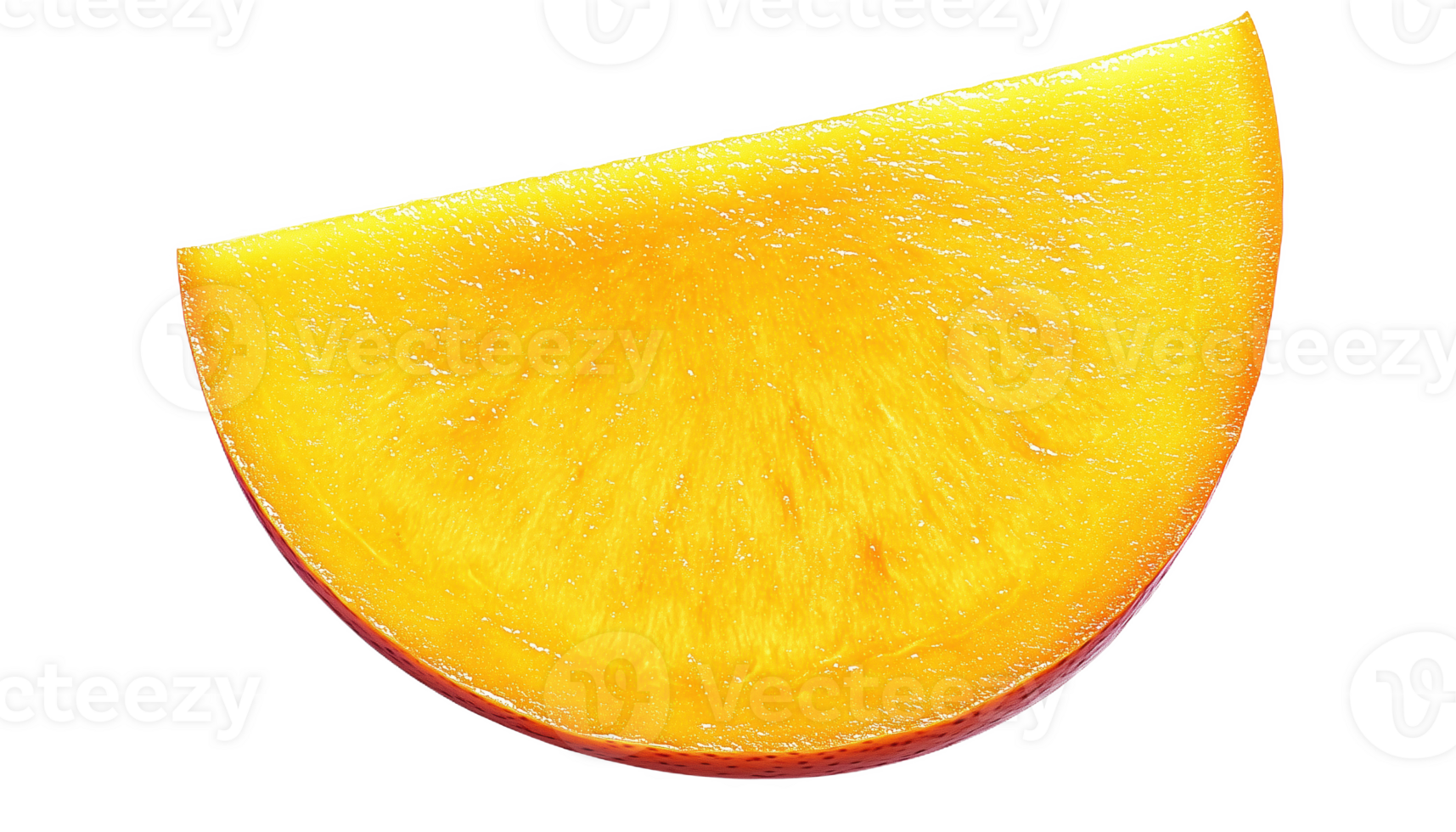 Vibrant yellow slice of fresh fruit displayed from a top view png