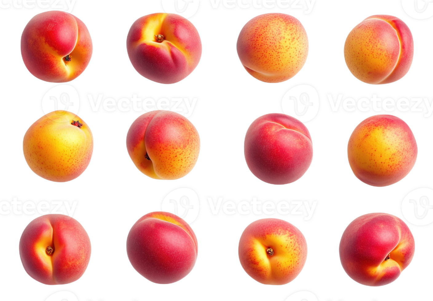 A vibrant collecti of ripe peaches artistically arranged crisp png