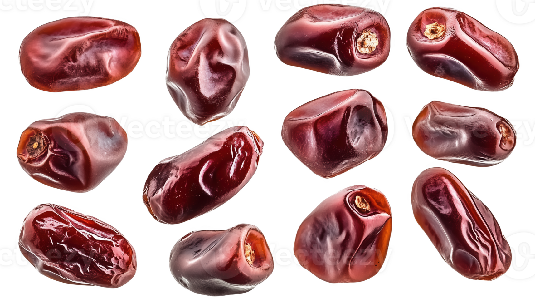 A vibrant collecti of juicy dates png