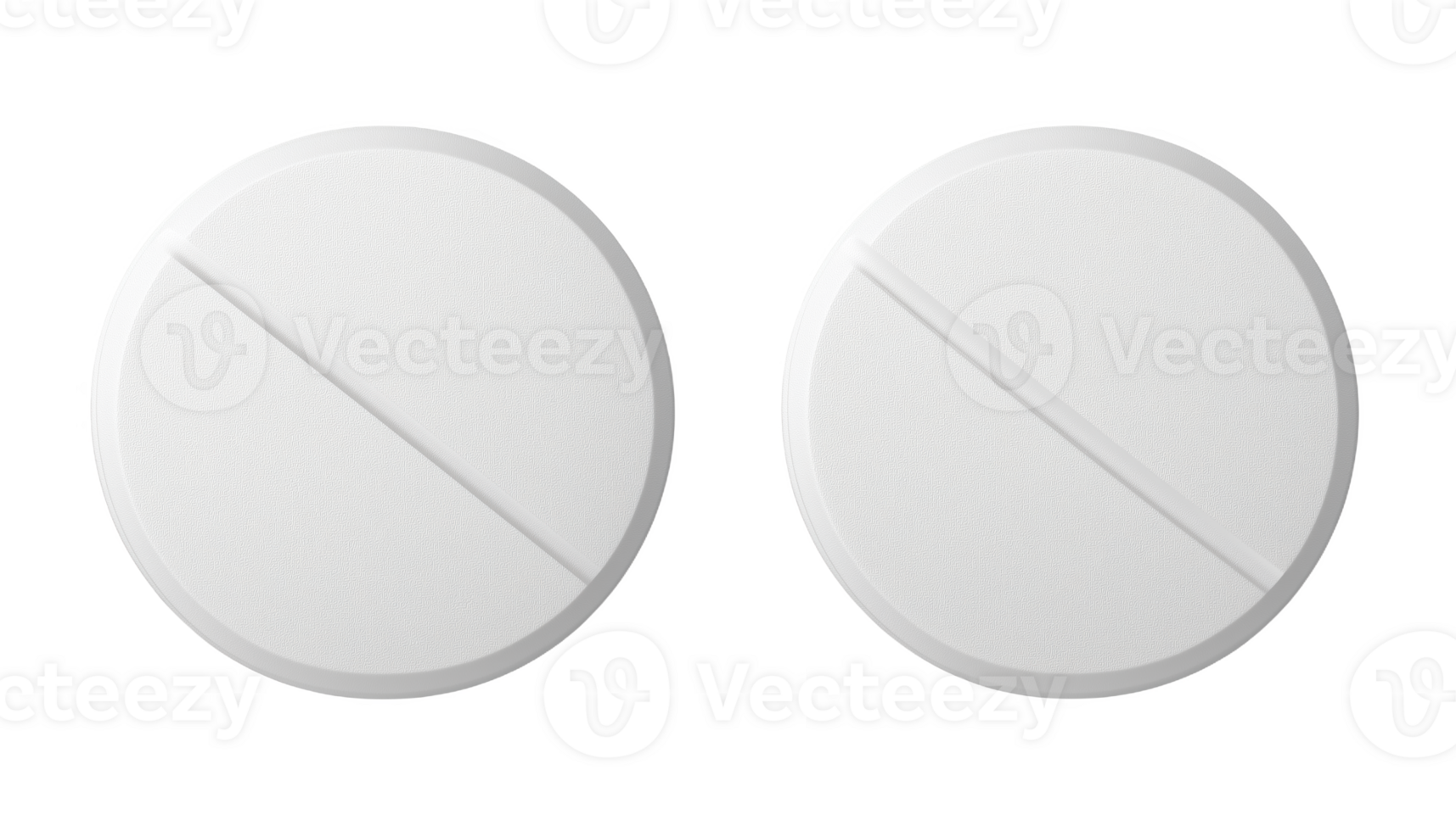 Bright circular pills captured from frt and back perspective clean png