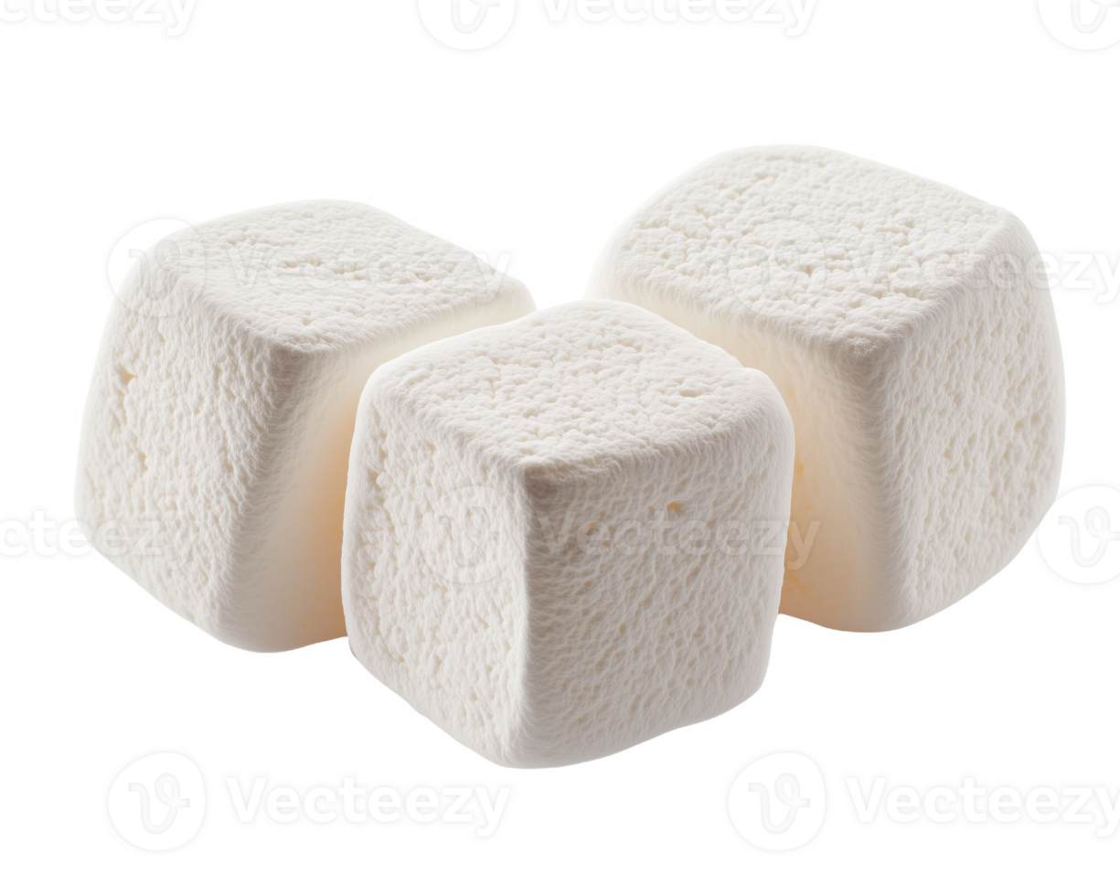 A trio of fluffy marshmallows arranged artistically png