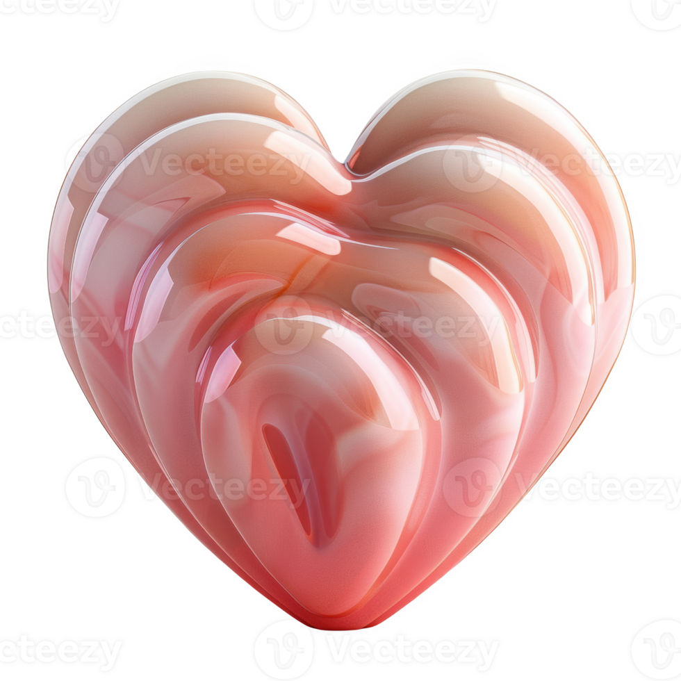 Heart-shaped zigzag icon featuring a standing design with smooth gradient colors png