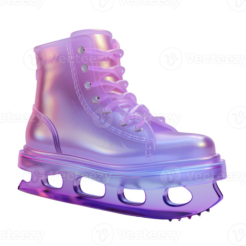 Ice skating rink icon showcasing a standing, colorful ice skate design for winter sports png