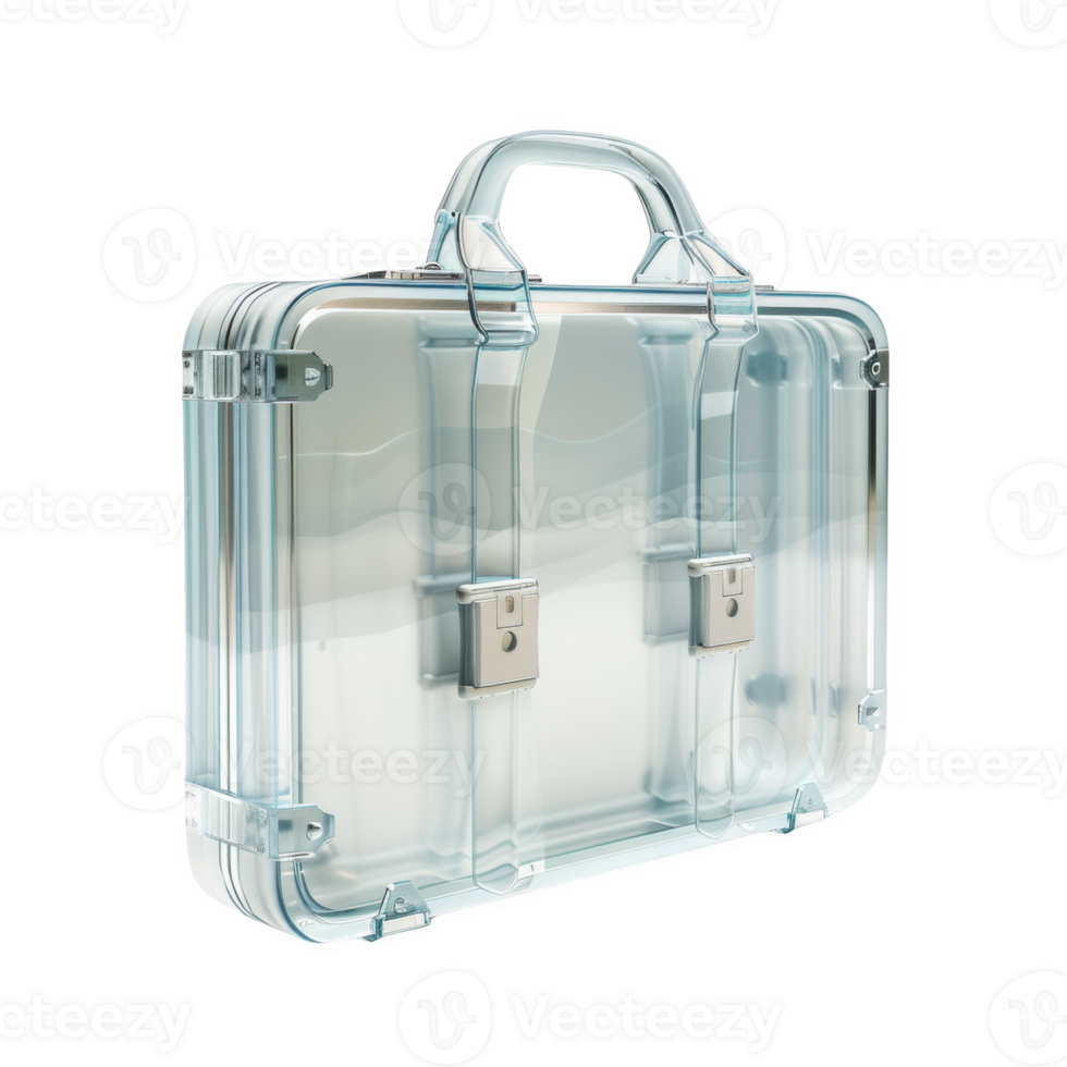 Frosted glass briefcase showcasing modern design and transparent aesthetics png