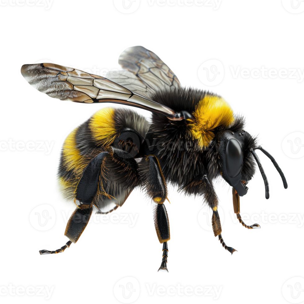 A standing frosted glass white bee, showcasing intricate details and vibrant colors png