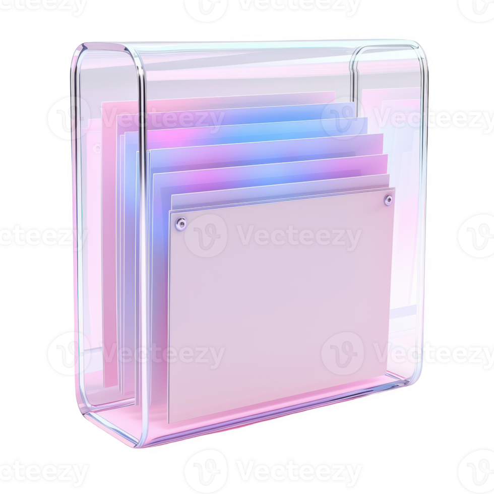 Frosted glass feedback box with colorful paper organized for efficient feedback collection png