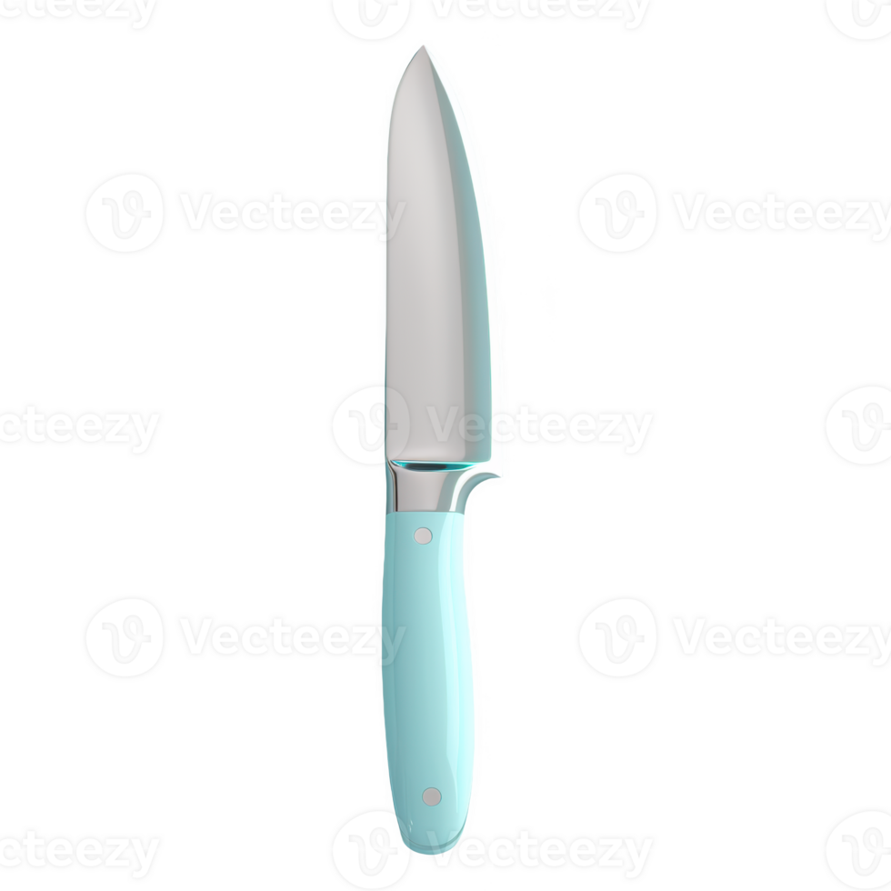 Frosted glass knife standing upright on a white surface, perfect for kitchen uses png