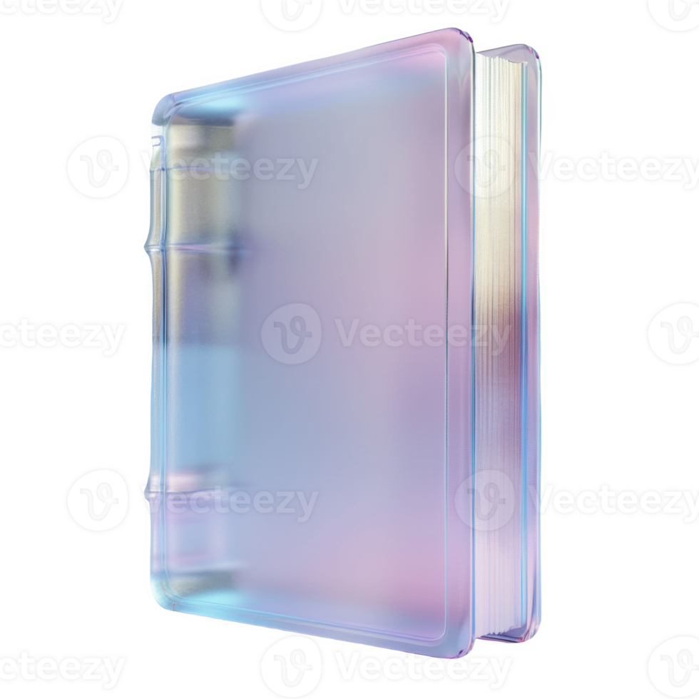 A frosted glass book sitting on a wooden desk during a quiet afternoon png